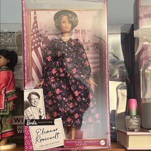 Barbie Signature Doll in Black and Pink Floral Dress